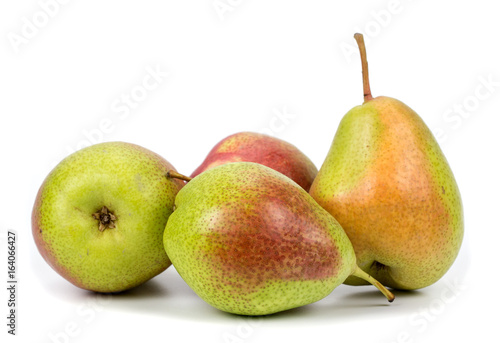 Pears on a white background