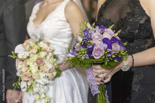 Close up of a gorgeous flower bouquet, wedding time