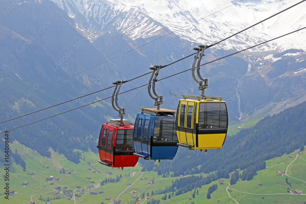 gondelbahn, alpen, adelboden, schweiz 