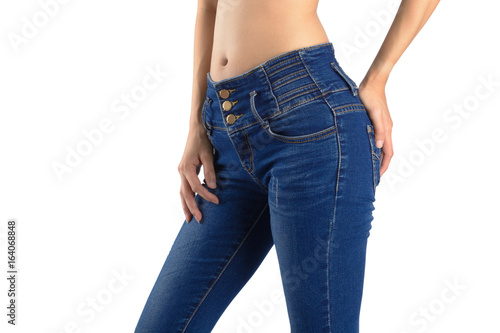 Body girl sexy in jeans.