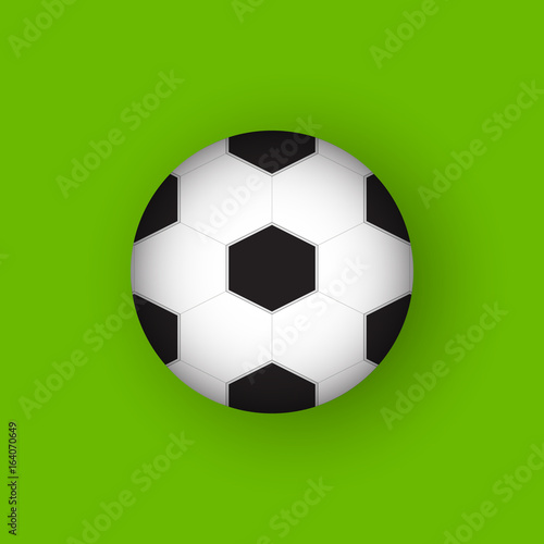 Football 3D flat design vector icon