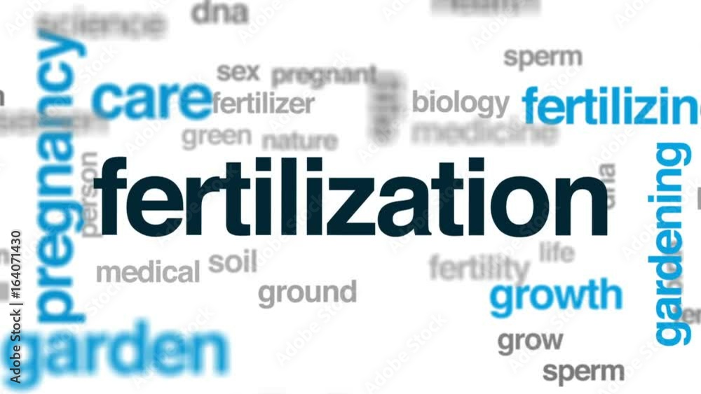 Fertilization animated word cloud, text design animation. Fertilization animated word cloud, text design animation.