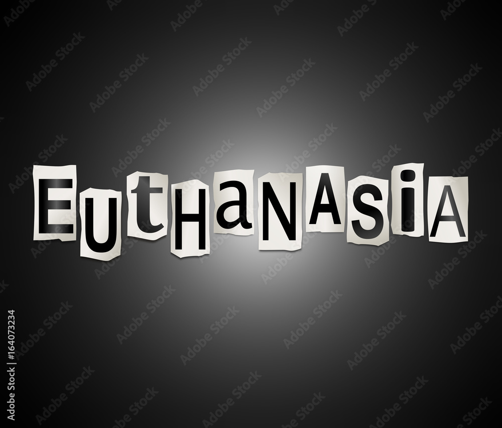 Fototapeta premium Euthanasia word concept.