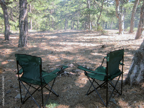 green rest in the woods, two seat,peace of mind