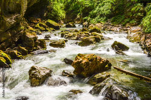 River flowing through the Breitachklamm Gorge