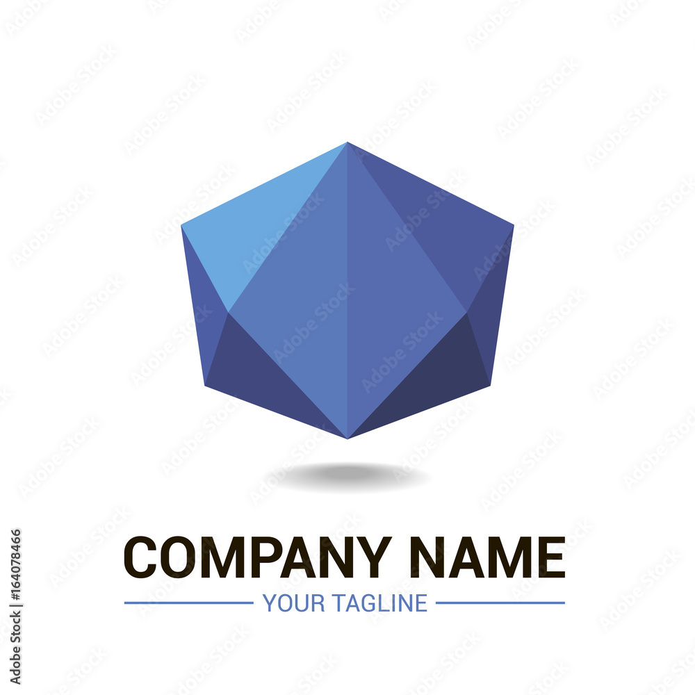 Vector hexagon crystal abstract icon. Logo template for company. Vector hexagon crystal abstract icon. Logo template for company.