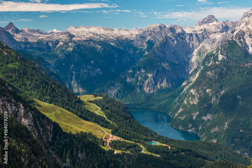 Beautiful summer landscape  Berchtesgarden aerial view from Kehlsteinhaus  Germany