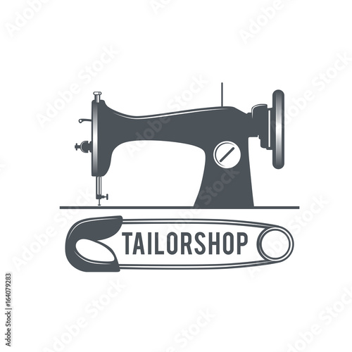 vector logo for tailor shop 
