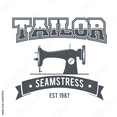 vector logo for tailor shop 