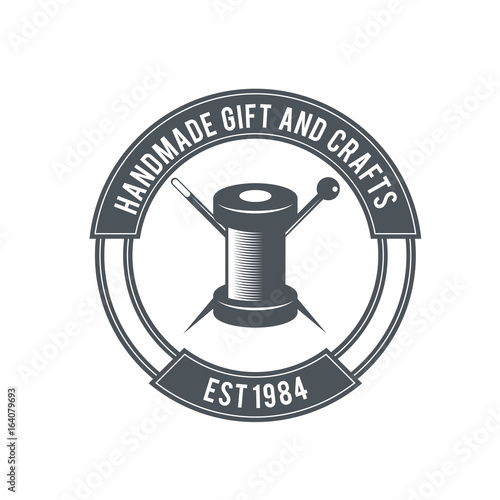 vector logo for tailor shop 