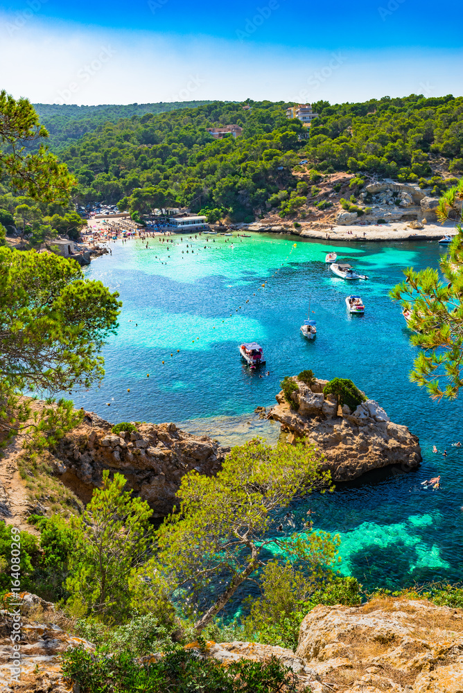 Spanien Mittelmeer Insel Landschaft Mallorca Strand Bucht Portals Vells