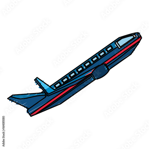 Airplane jet isolated