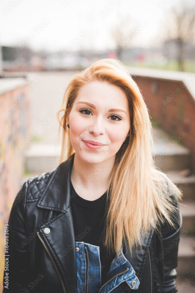 young beautiful blonde straight hair woman young beautiful blonde straight hair woman