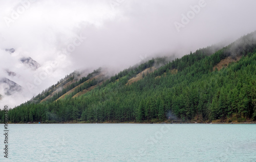 Mountain landscape. Shavlinsky lake in the Altai Republic.