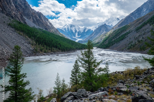 Mountain landscape. Lake Maash in the Republic of Altai.