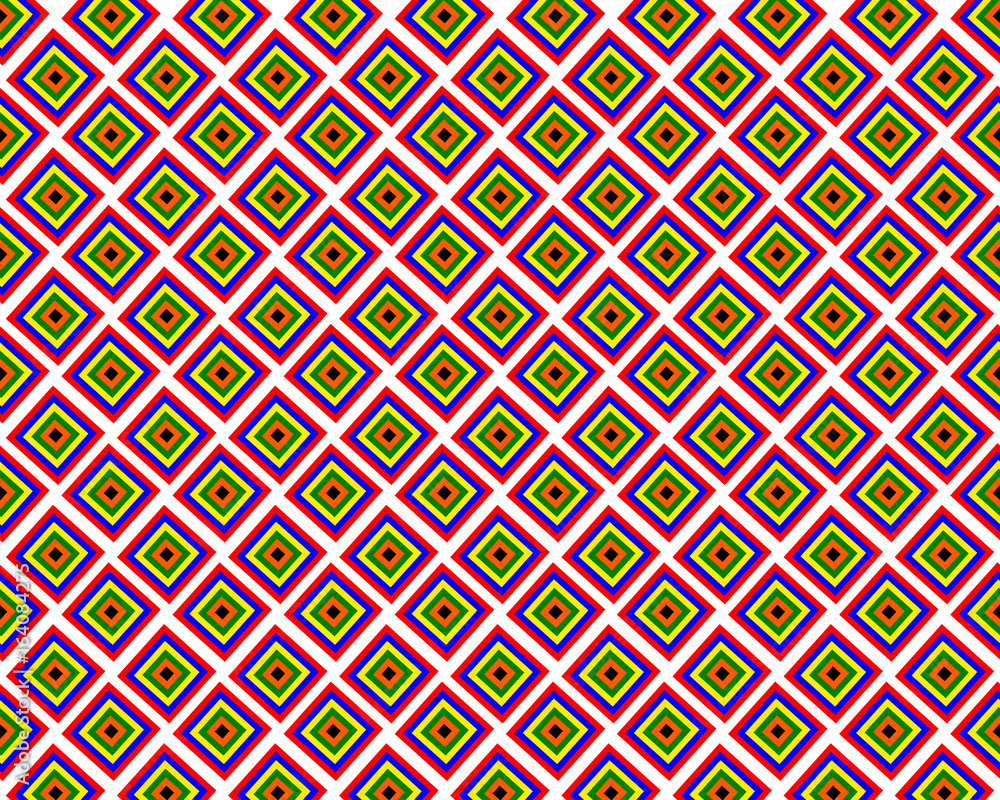 Pattern with squares in a flat style