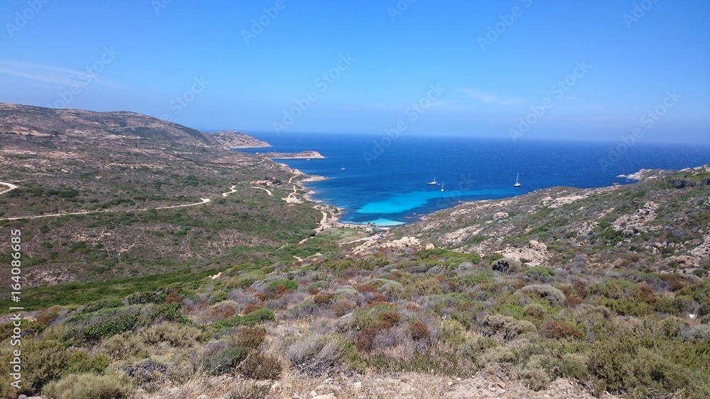 Fototapeta premium Revellata, mar a beach, Calvi, Corse, France