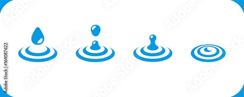 water drop on water surface icon,vector