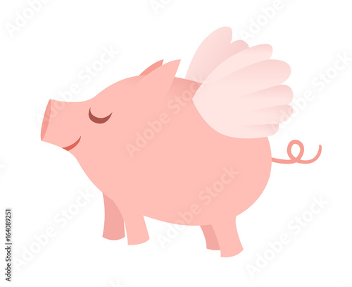 Single flying pig
