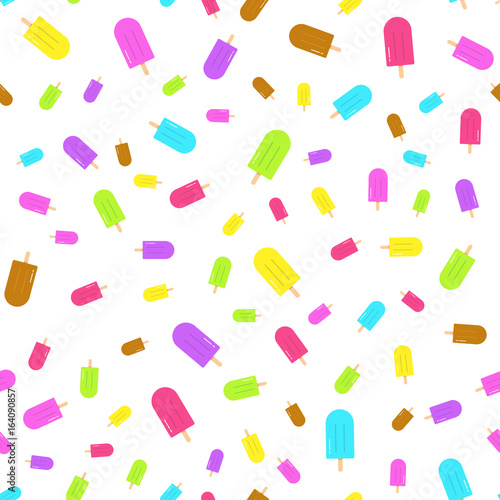 Ice cream icon seamless pat...