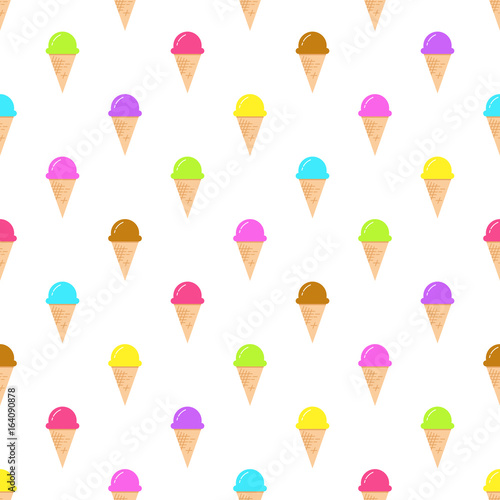 Ice cream icon seamless pat...