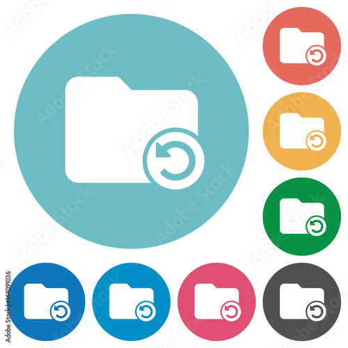 Undo folder operation flat round icons