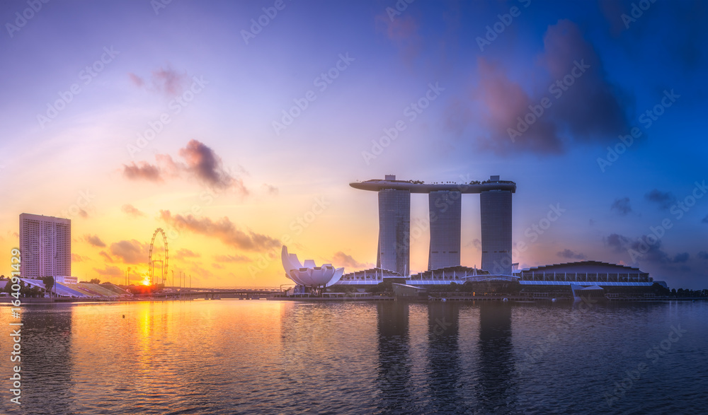 Obraz premium Singapore skyline background