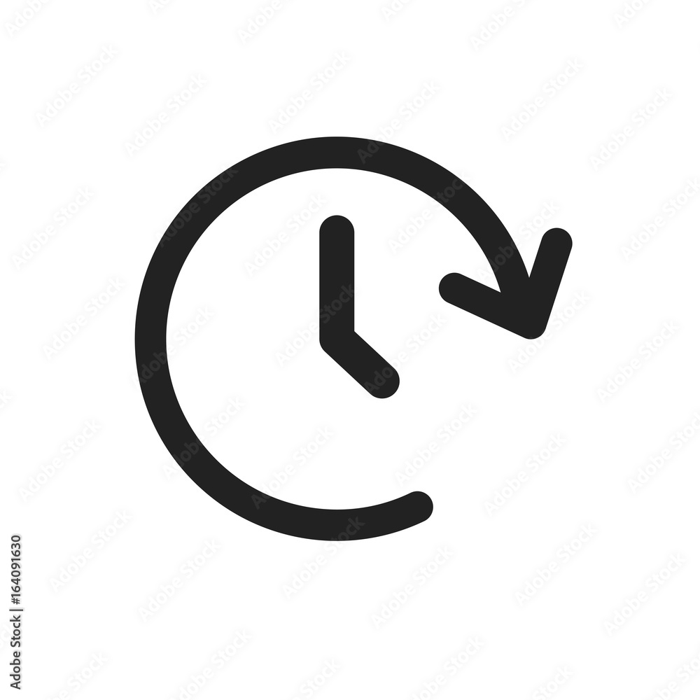 Clock tome vector icon. Timer 24 hours sign illustration. Clock tome vector icon. Timer 24 hours sign illustration.
