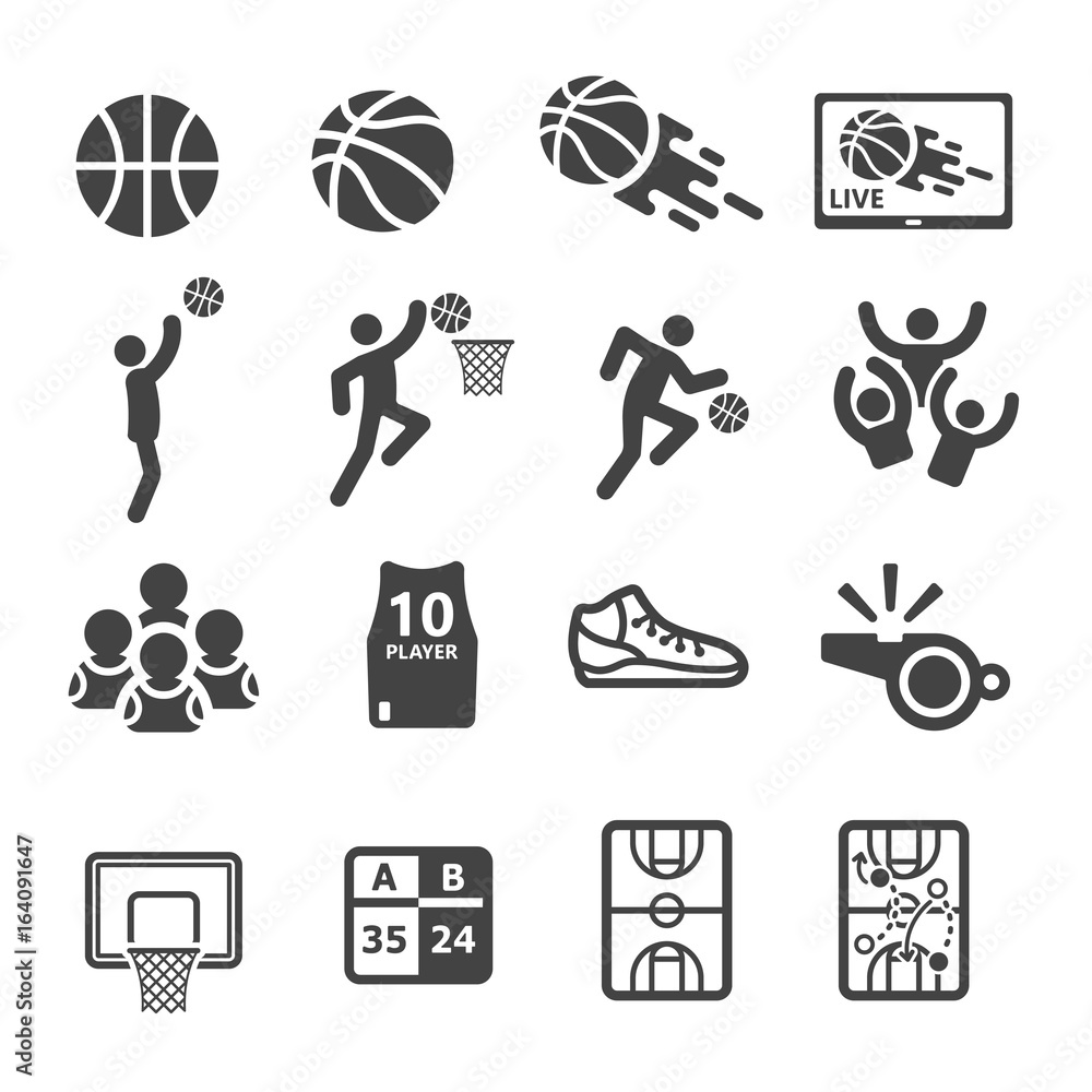 Naklejka premium basketball icon