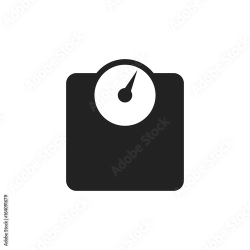 Bathroom scale weigher vector icon. Weigher, balance sign illustration.