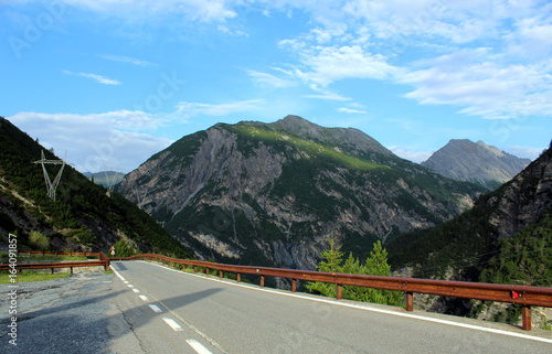 Stelvio pass road in summer (Bormio side)