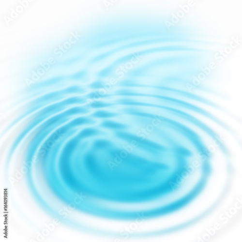 Abstract blue circular water ripples
