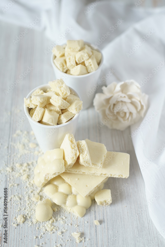 White chocolate. White chocolate.