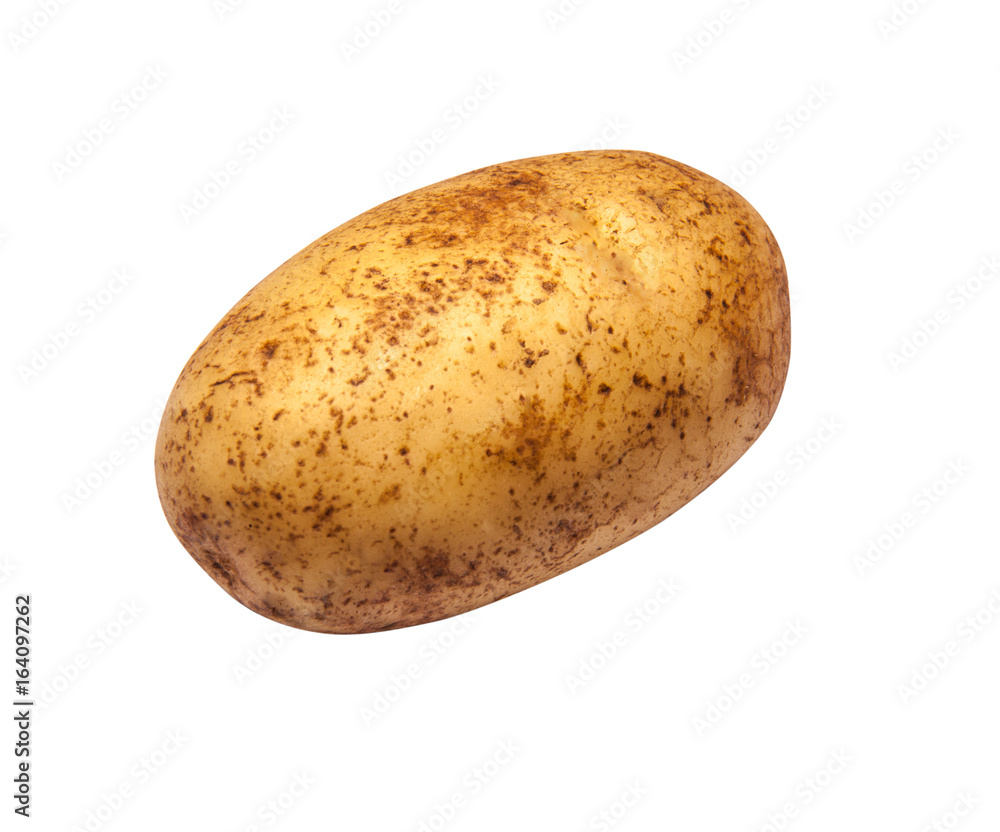 New potato isolated on white background close up New potato isolated on white background close up