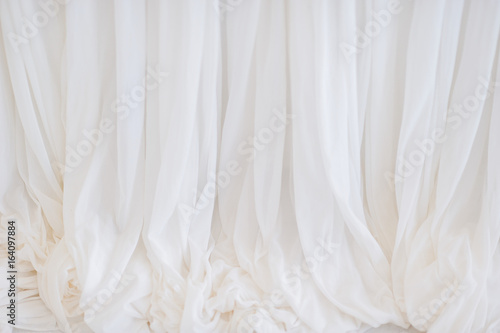 luxury wedding decorations with gentle rose and white tones  white curtain