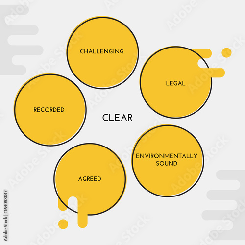 CLEAR (challenging, legal, environmentally sound, appropriate, recorded) - goal setting model for strategic thinking