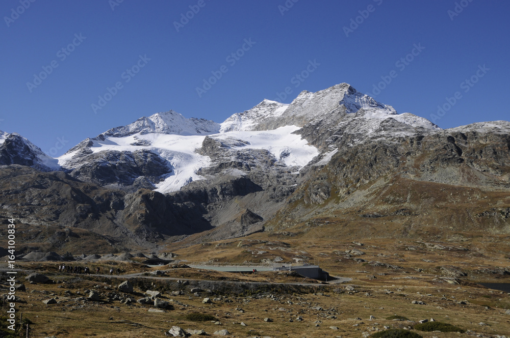 Schweizer Alpen beim Bernina-Pass | Panoramic swiss alps landscape