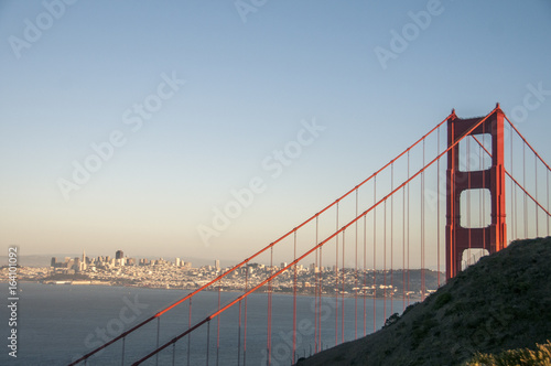 Golden gate bridge with San Francisco in background