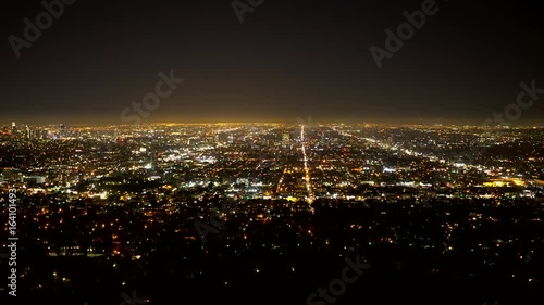 Los Angeles by night - famous view from Griffith Observatory photo
