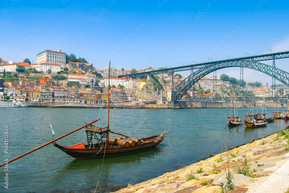 Rabelo Boats on Douro River in Portugal