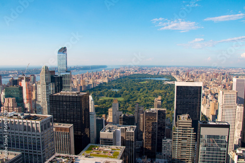 New York skyline with Central Park  United States