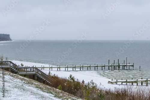 Snow at the river
