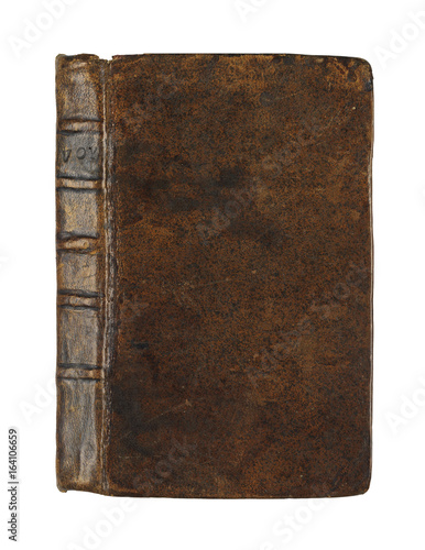 old book with vintage cover and beautiful leather binding