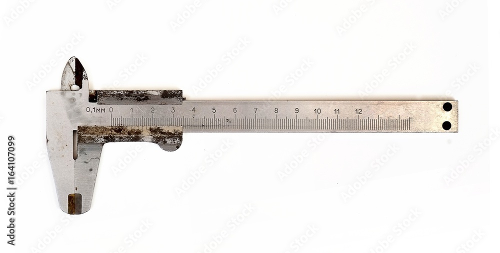 Slide caliper on white background Slide caliper on white background