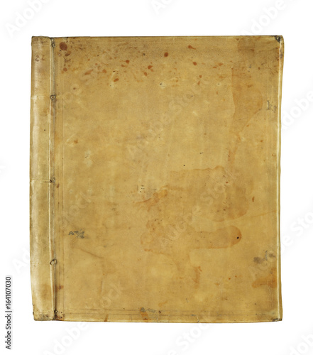 old book with vintage cover and beautiful leather binding