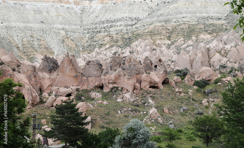 Rock Formations in Zelve Valley  Cappadocia