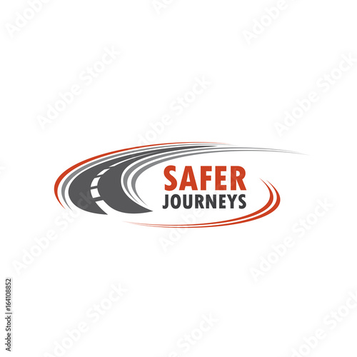 Road vector icon for safety journey