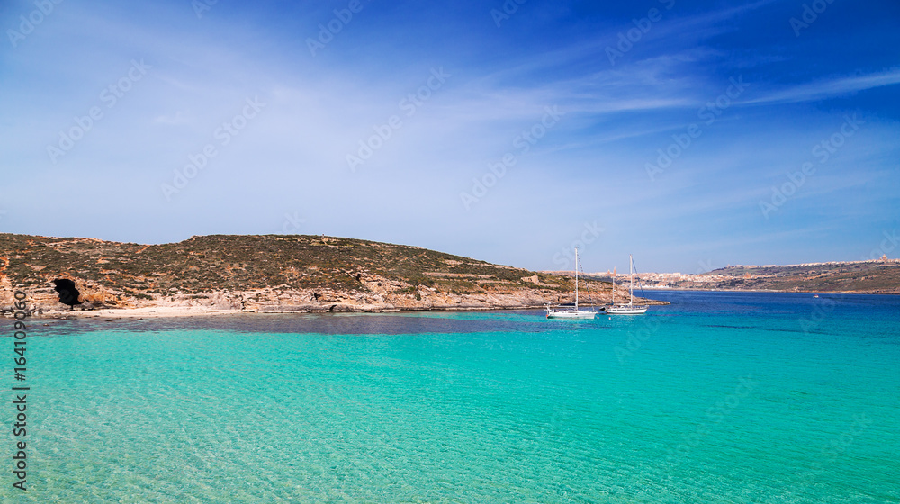 Fototapeta premium The Blue Lagoon on Comino Island, Malta Gozo