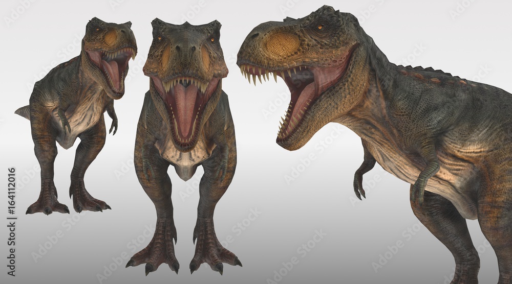 tyrannosaurus rex 3 perspective view 3d rendering tyrannosaurus rex 3 perspective view 3d rendering