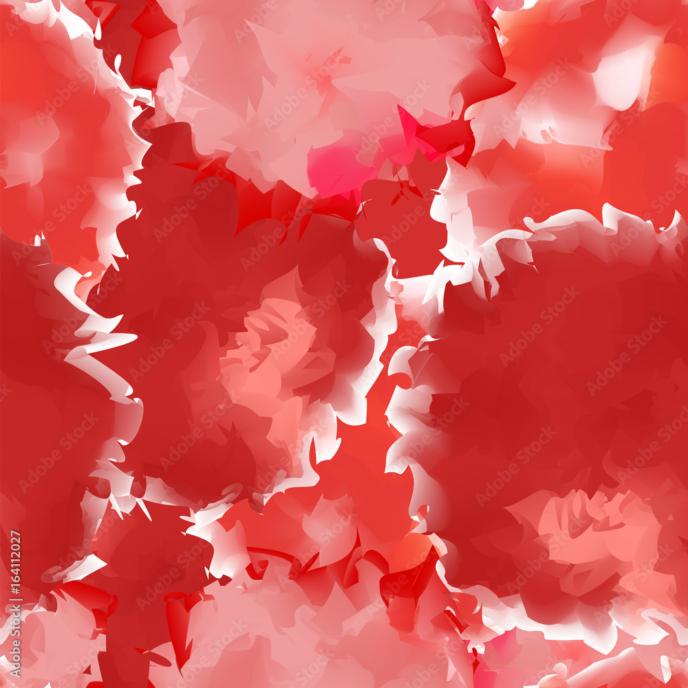 Red seamless watercolor texture background. Ideal abstract red seamless watercolor texture pattern. Expressive messy vector illustration.